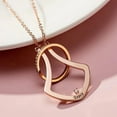 thumbnail image 1 of 925 Silver Geometric Ring Holder Necklace With CZ Thick Chain Options Ring Size For Gift valentine Gift Engagement Ring Keeper Ring Holder, 1 of 3