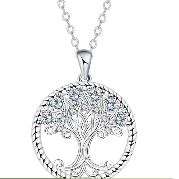 925 Silver Heart Tree of Life Necklace, Pure Silver Pendant, Women's Family Tree Necklace, Jewelry for Mom/Wife/Grandma