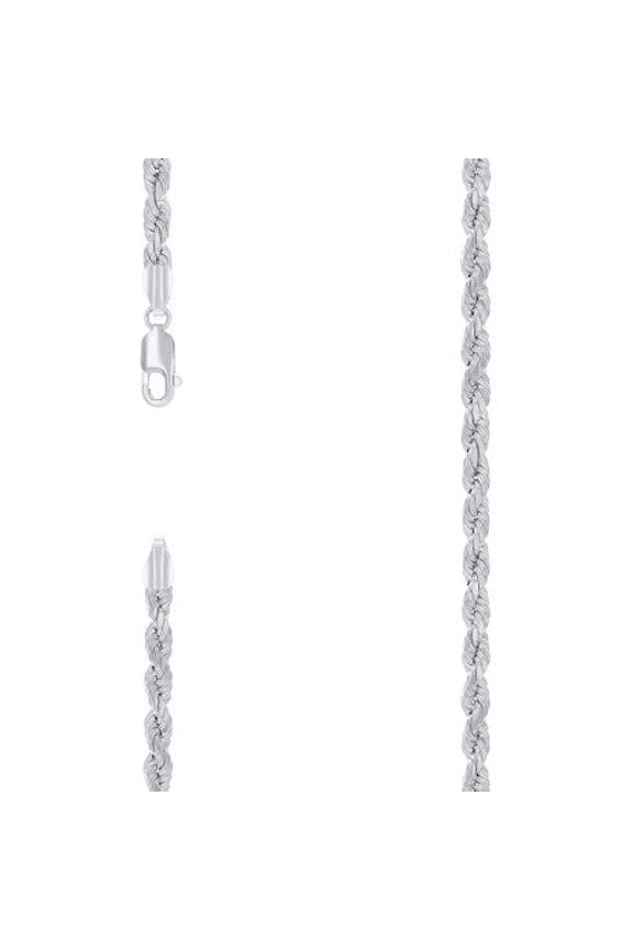 925 Silver Hollow Rope Chain 4.8mm | Exclusive Jewelers - 26" Inch