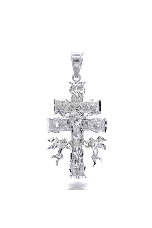 .925 Silver Large Caravaca Cross Crucifix (Pendant)