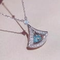 thumbnail image 1 of 925 Silver Necklace Pendant Jewelry Romantic Cubic Zirconia Women Wedding Gift, 1 of 4