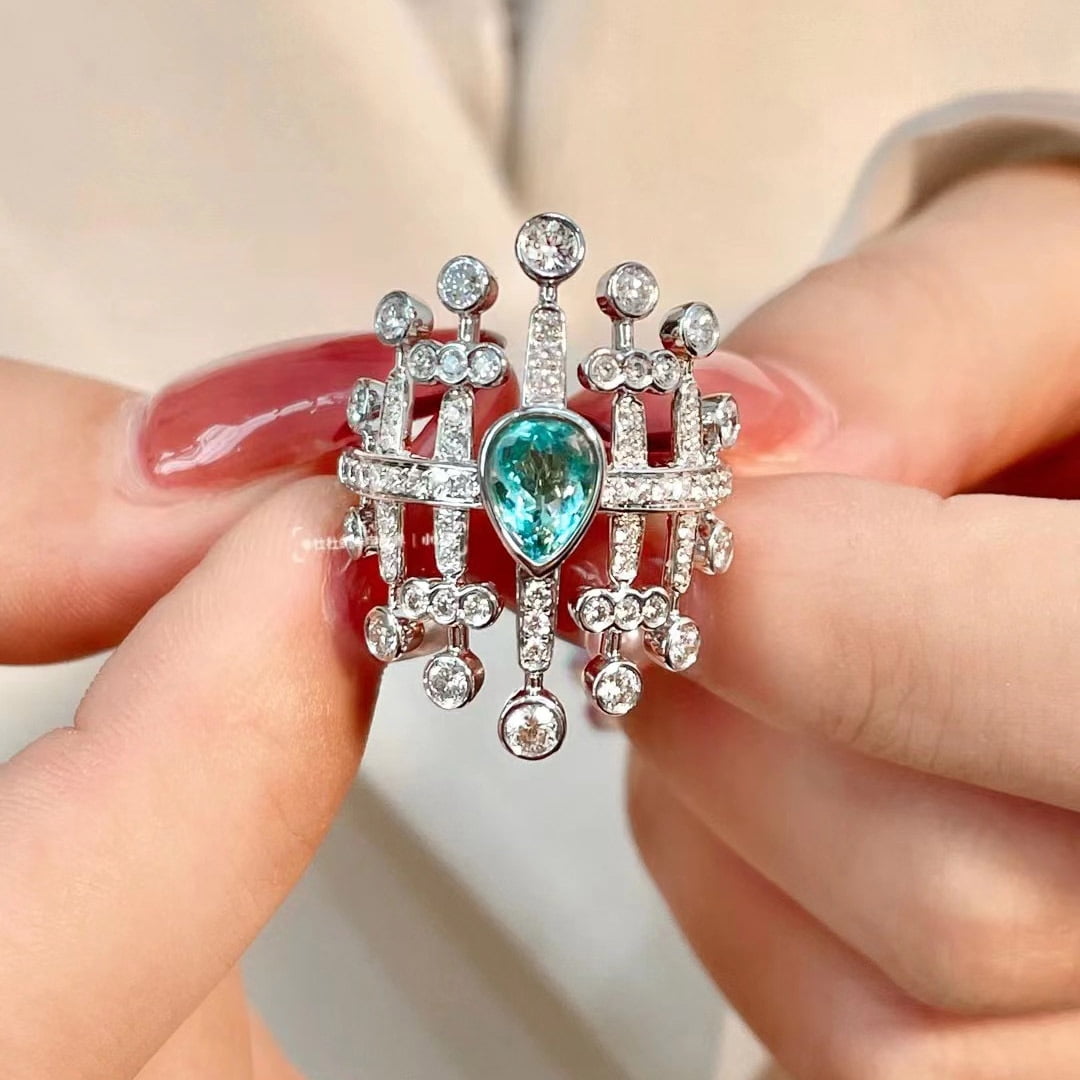 Retro Zirconia Ivy Ring main image 1