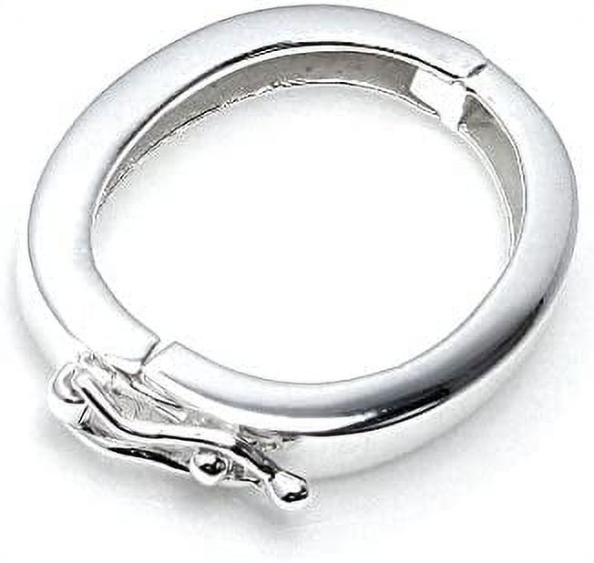 .925 Silver Oval Pearl Necklace Shortener Enhancer Connector Clasp with