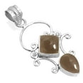 thumbnail image 1 of 925 Sterling Silver Women Jewelry Natural Smoky Topaz Pendant, 1 of 3