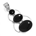 thumbnail image 1 of Natural Black Onyx Pendant 925 Sterling Silver Handmade Jewelry, 1 of 3