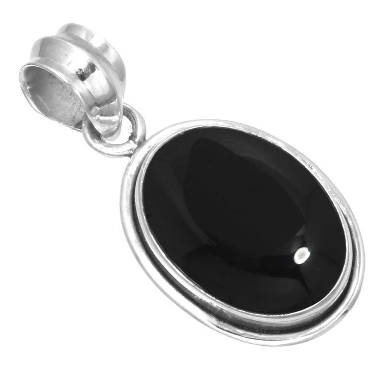 Perfect quality 2024 Black Onyx .925 Sterling Silver Handmade Pendant