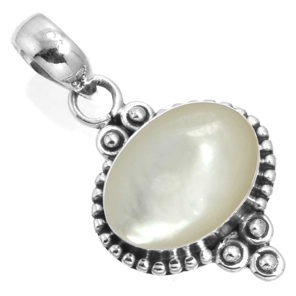 925 Sterling Silver Women Jewelry Natural Mother Of Pearl Pendant