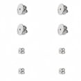 thumbnail image 1 of 925 Silver Plated Hypoallergenic Earring Backs Replacement - 4 Pairs, 1 of 7