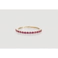 thumbnail image 1 of 925 Silver Prong Ruby Wedding Band, July Birthstone Ring, Classic Wedding Ring, Women Wedding Band, Valentines Day Gift, 1 of 1
