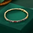 thumbnail image 1 of 925 Silver Rainbow Sapphire Baguette with Round Tennis Bracelet, Stackable Multi Gemstone Bracelet, 14k Gold Bracelet Jewelry,Stackable Tennis Bracelet, 1 of 3