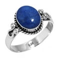 thumbnail image 1 of 925 Sterling Silver Women Jewelry Natural Lapis Ring, 1 of 6