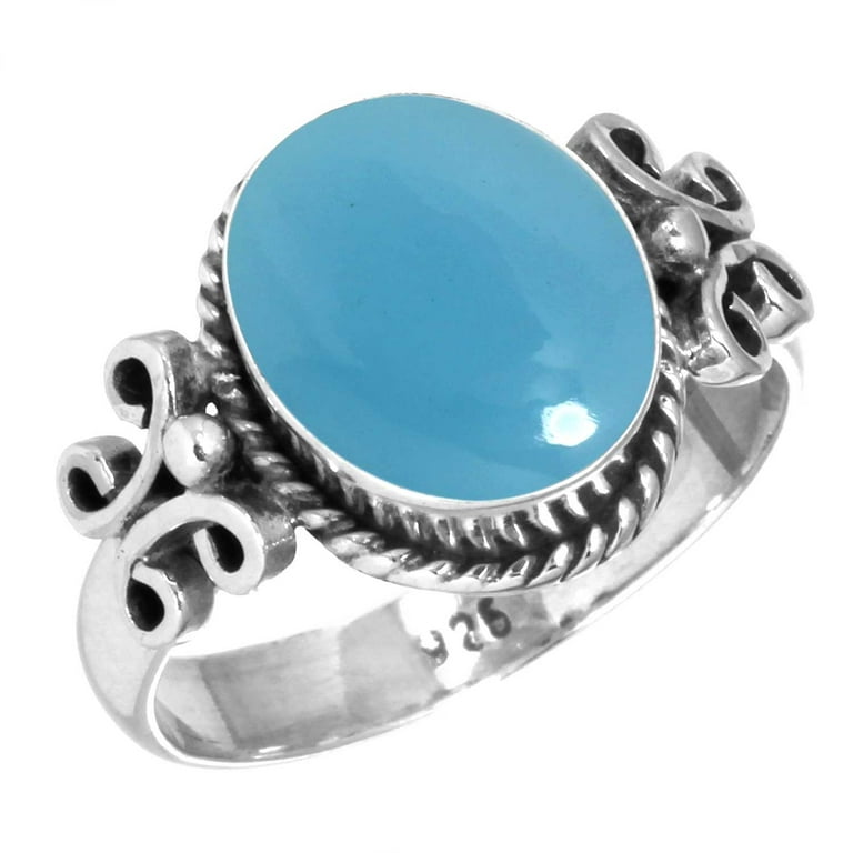 OVAL PEARL RING W/NATURAL STONE 501 BLUE OVAL PEARL RING W/NATURAL STONE 501 BLUE