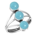 thumbnail image 1 of Natural Blue Chalcedony Women Jewelry 925 Sterling Silver Ring, 1 of 5