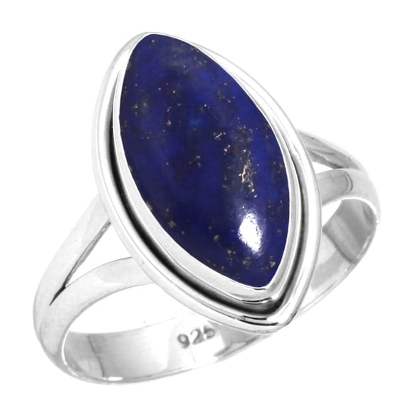 925 Sterling Silver Ring Natural Lapis Handmade Jewelry