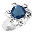 thumbnail image 1 of Blue Sapphire Simulated Ring 925 Sterling Silver Handmade Jewelry, 1 of 5