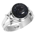 thumbnail image 1 of 925 Silver Ring For Women - Girls Blue Sunstone Stone Silver Ring Size 8 Handmade Silver Ring Size 8 Gift For Mother On Easter 925 Gemstone Silver Jewelry, 1 of 5