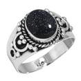 thumbnail image 1 of 925 Sterling Silver Ring Blue Sunstone Handmade Jewelry, 1 of 5