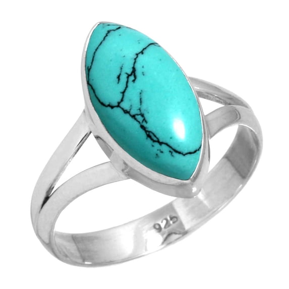 Turquoise Women Jewelry 925 Sterling Silver Ring