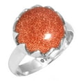 thumbnail image 1 of 925 Sterling Silver Ring Gold Stone Handmade Jewelry, 1 of 5