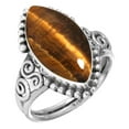thumbnail image 1 of 925 Sterling Silver Women Jewelry Natural Tiger Eye Ring, 1 of 6