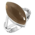 thumbnail image 1 of 925 Sterling Silver Women Jewelry Natural Smoky Topaz Ring, 1 of 5