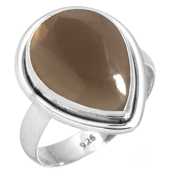 Natural Smoky Topaz Ring 925 Sterling Silver Handmade Jewelry