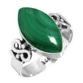 thumbnail image 1 of Natural Malachite Women Jewelry 925 Sterling Silver Ring, 1 of 6