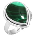 thumbnail image 1 of Natural Malachite Ring 925 Sterling Silver Handmade Jewelry, 1 of 6