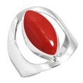 thumbnail image 1 of Red Stone Ring 925 Sterling Silver Handmade Jewelry, 1 of 5