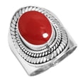thumbnail image 1 of 925 Silver Ring For Women - Girls Red Stone Stone Silver Ring Size 7 October Birthstone Handmade Silver Ring Size 7 Gift For Women On Wedding 925 Silver Jewelry With Gemstone, 1 of 5