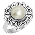 thumbnail image 1 of 925 Sterling Silver Ring Freshwater Pearl Handmade Jewelry, 1 of 5