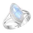 thumbnail image 1 of 925 Sterling Silver Women Jewelry Natural Rainbow Moonstone Ring, 1 of 6