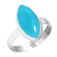 thumbnail image 1 of Blue Chalcedony Ring 925 Sterling Silver Handmade Jewelry, 1 of 5