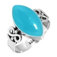 thumbnail image 1 of Natural Blue Chalcedony Women Jewelry 925 Sterling Silver Ring, 1 of 5