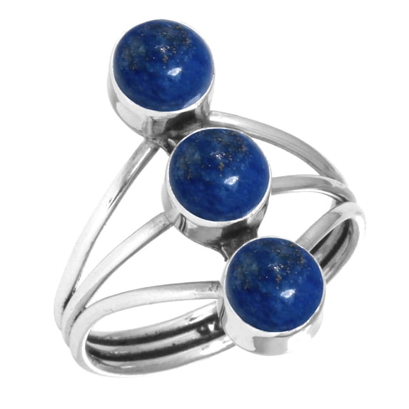 Natural Lapis Ring 925 Sterling Silver Handmade Jewelry