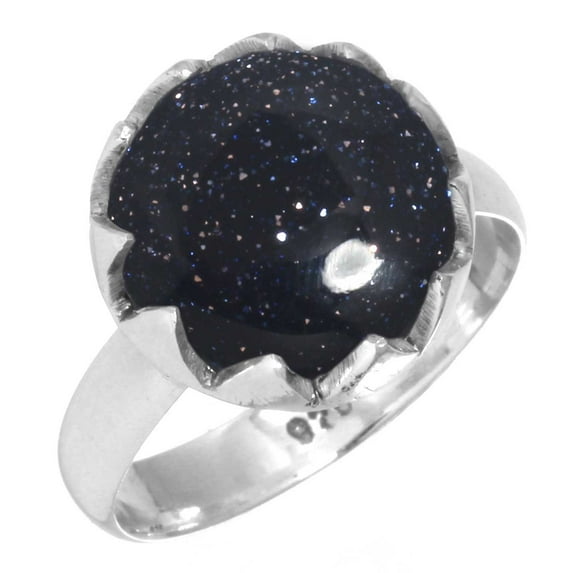 Blue Sunstone Women Jewelry 925 Sterling Silver Ring
