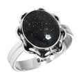 thumbnail image 1 of 925 Sterling Silver Women Jewelry Blue Sunstone Ring, 1 of 5