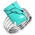 thumbnail image 1 of Turquoise Ring 925 Sterling Silver Handmade Jewelry, 1 of 6
