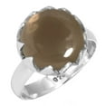 thumbnail image 1 of 925 Sterling Silver Ring Natural Smoky Topaz Handmade Jewelry, 1 of 5
