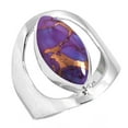 thumbnail image 1 of Copper Purple Turquoise Women Jewelry 925 Sterling Silver Ring, 1 of 6