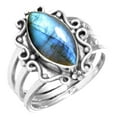 thumbnail image 1 of Natural Labradorite Women Jewelry 925 Sterling Silver Ring, 1 of 6