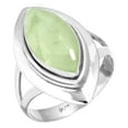 thumbnail image 1 of Natural Prehnite Ring 925 Sterling Silver Handmade Jewelry, 1 of 6