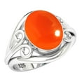 thumbnail image 1 of 925 Sterling Silver Women Jewelry Natural Carnelian Ring, 1 of 10