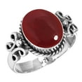 thumbnail image 1 of 925 Sterling Silver Women Jewelry Garnet Quartz Ring, 1 of 5