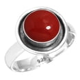 thumbnail image 1 of Red Stone Ring 925 Sterling Silver Handmade Jewelry, 1 of 5