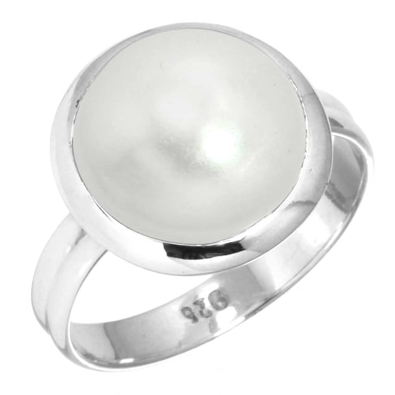 925 Sterling Silver Ring Freshwater Pearl Handmade Jewelry