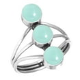 thumbnail image 1 of 925 Sterling Silver Women Jewelry Natural Aqua Chalcedony Ring, 1 of 5