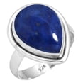 thumbnail image 1 of 925 Sterling Silver Ring Natural Lapis Handmade Jewelry, 1 of 6