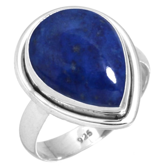 925 Sterling Silver Ring Natural Lapis Handmade Jewelry