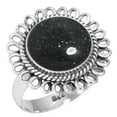 thumbnail image 1 of 925 Silver Ring For Women - Teens Blue Sunstone Stone Silver Ring Size 10 Boho Silver Ring Size 10 Gift For Wife On Wedding 925 Silver Jewelry With Gemstone, 1 of 5